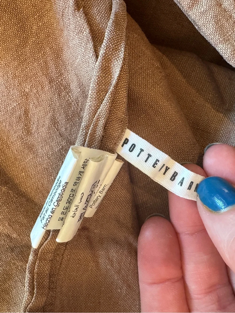 Pottery Barn Flax Linen Standard Shams Pair Bronze Brown